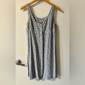 Jcrew floral button down tank dress